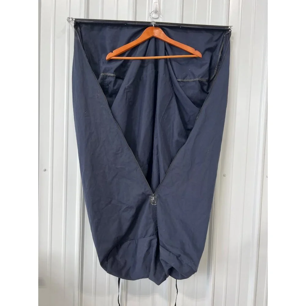 Ouray Sportswear Garment Bag Zip Up Drawcord Navy Blue Travel Clothes Storage